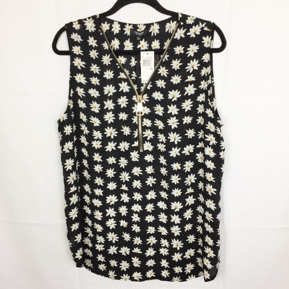 Premise Studio Daisy Print XL Sleeveless Top